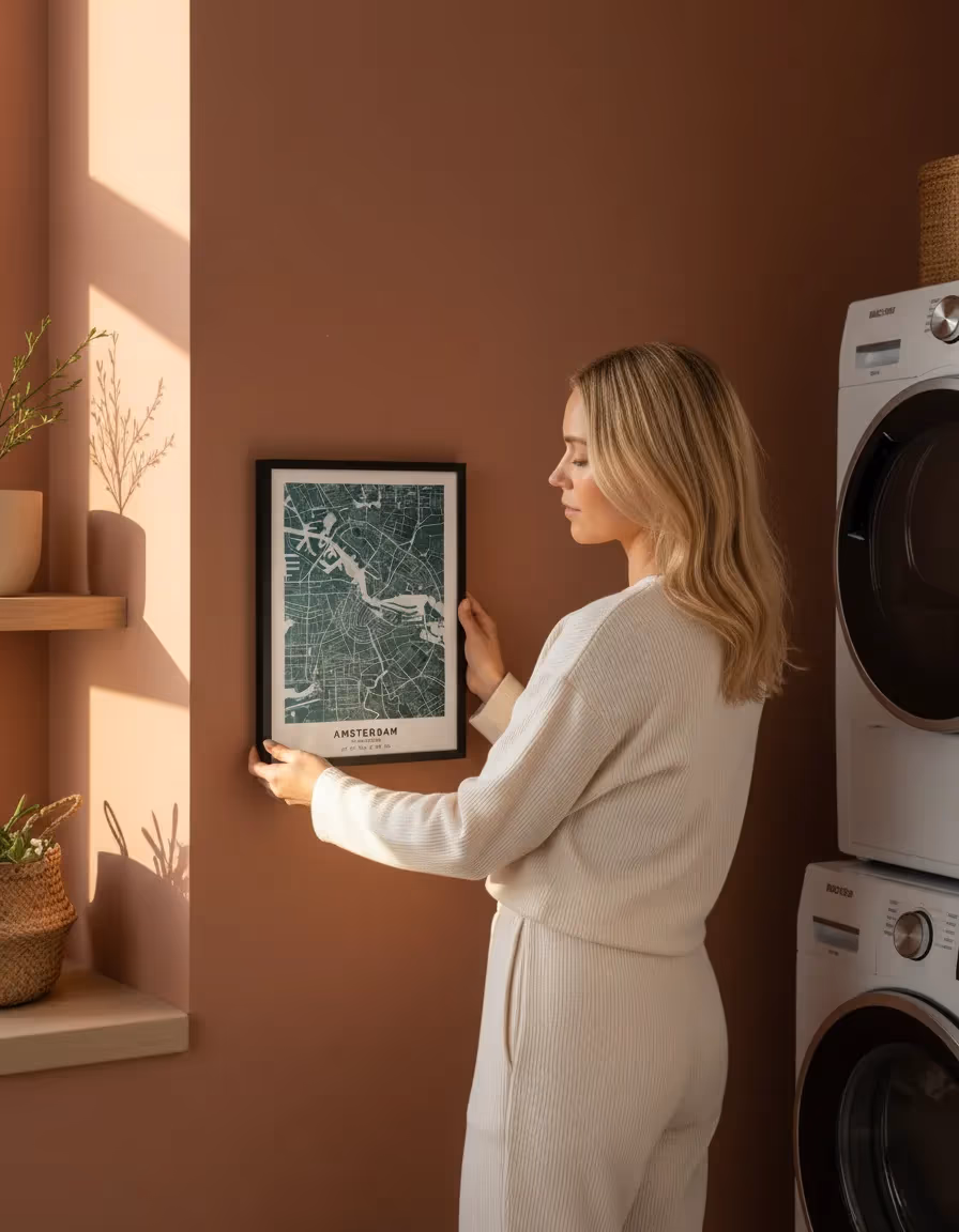 Minusto-poster aan de muur bij @anneke.interieur: Eindelijk de juiste plek gevonden voor onze poster