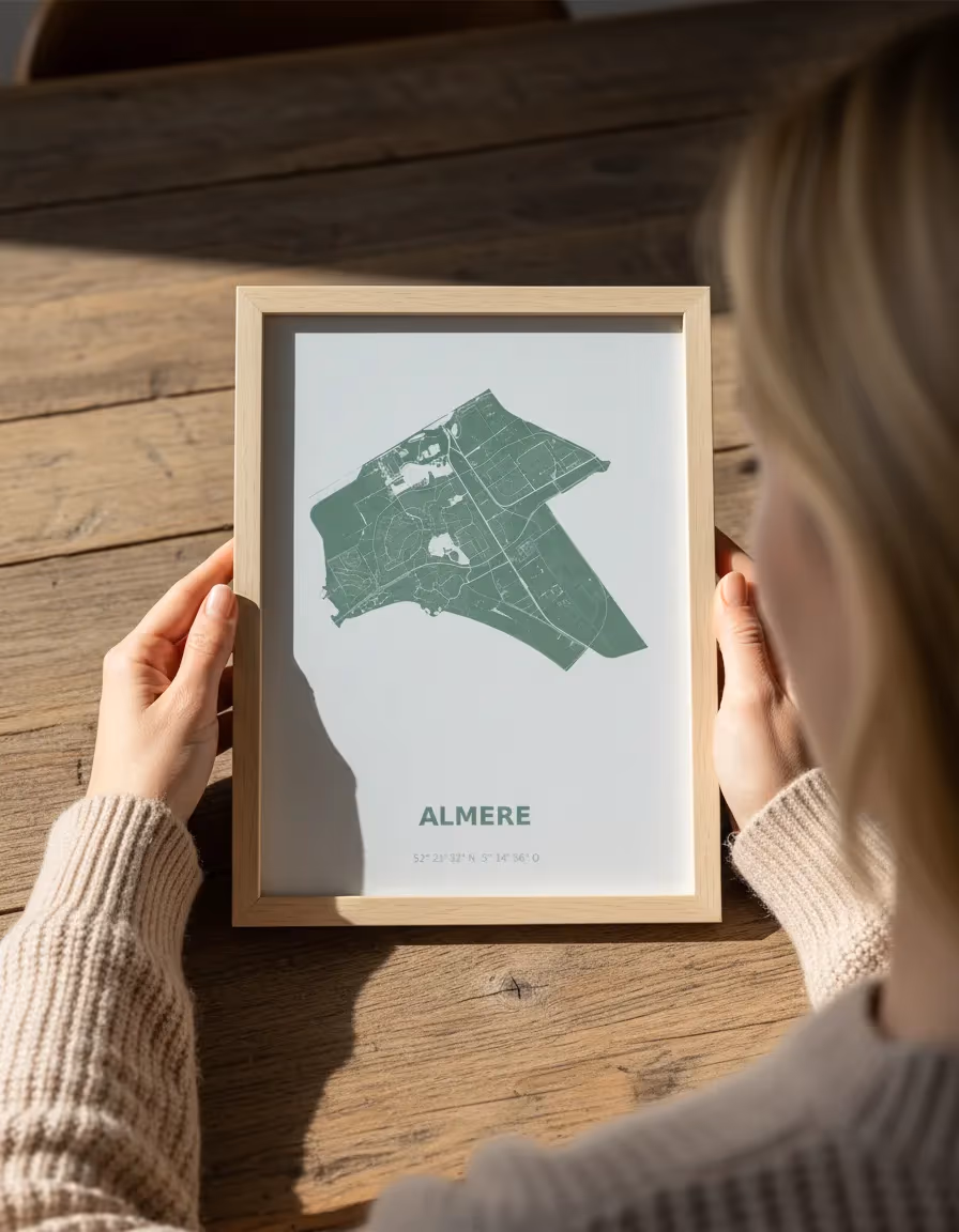 Minusto-poster aan de muur bij @minusto_official: Iedere bestelling weer met liefde gemaakt in Groningen.